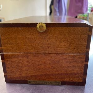 Vintage library card catalog drawer